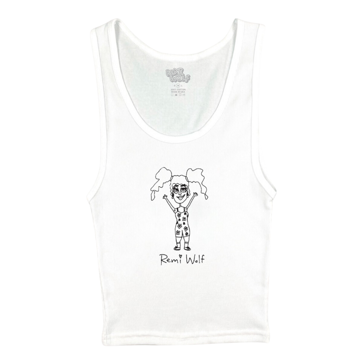Line Drawing Crop Tank