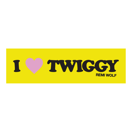 I Love Twiggy Bumper Sticker