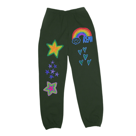 Scribble Sweatpants – Forest Green